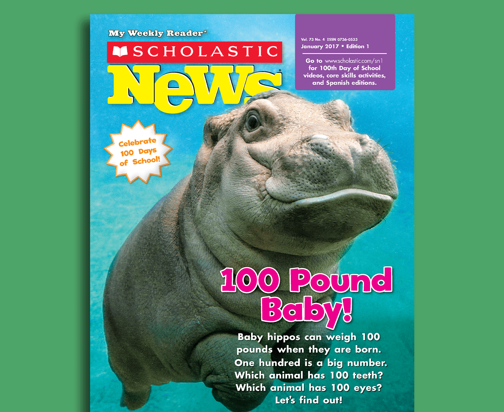 Scholastic magazine with SDZWA wildlife. 