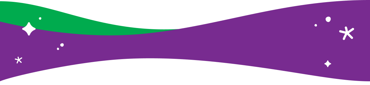 Green purple graphic divider