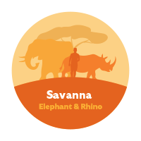 icon: Savanna -- elephant & rhino