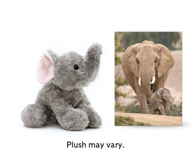 Elephant. Plush may vary. 