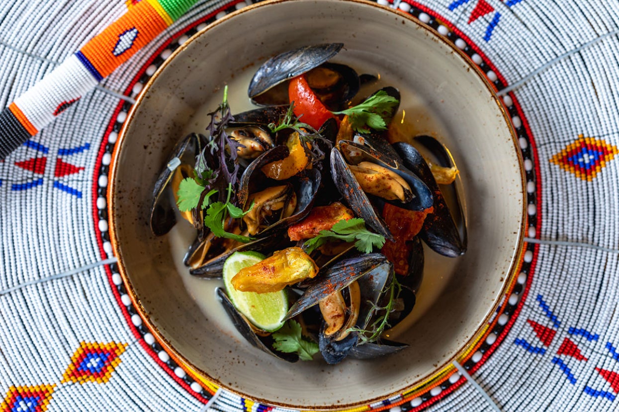 mussels at mkutano house restaurant