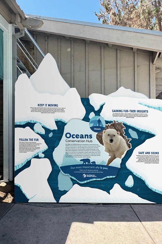 Sign about Oceans Conservation Hub