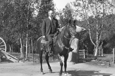 Dr. Harry Wegeforth and his stallion
